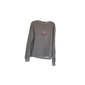 Misfit Mens Mad Minds Streetwear‎ Skater Striped Long Sleeve Shirt M Grey Grunge